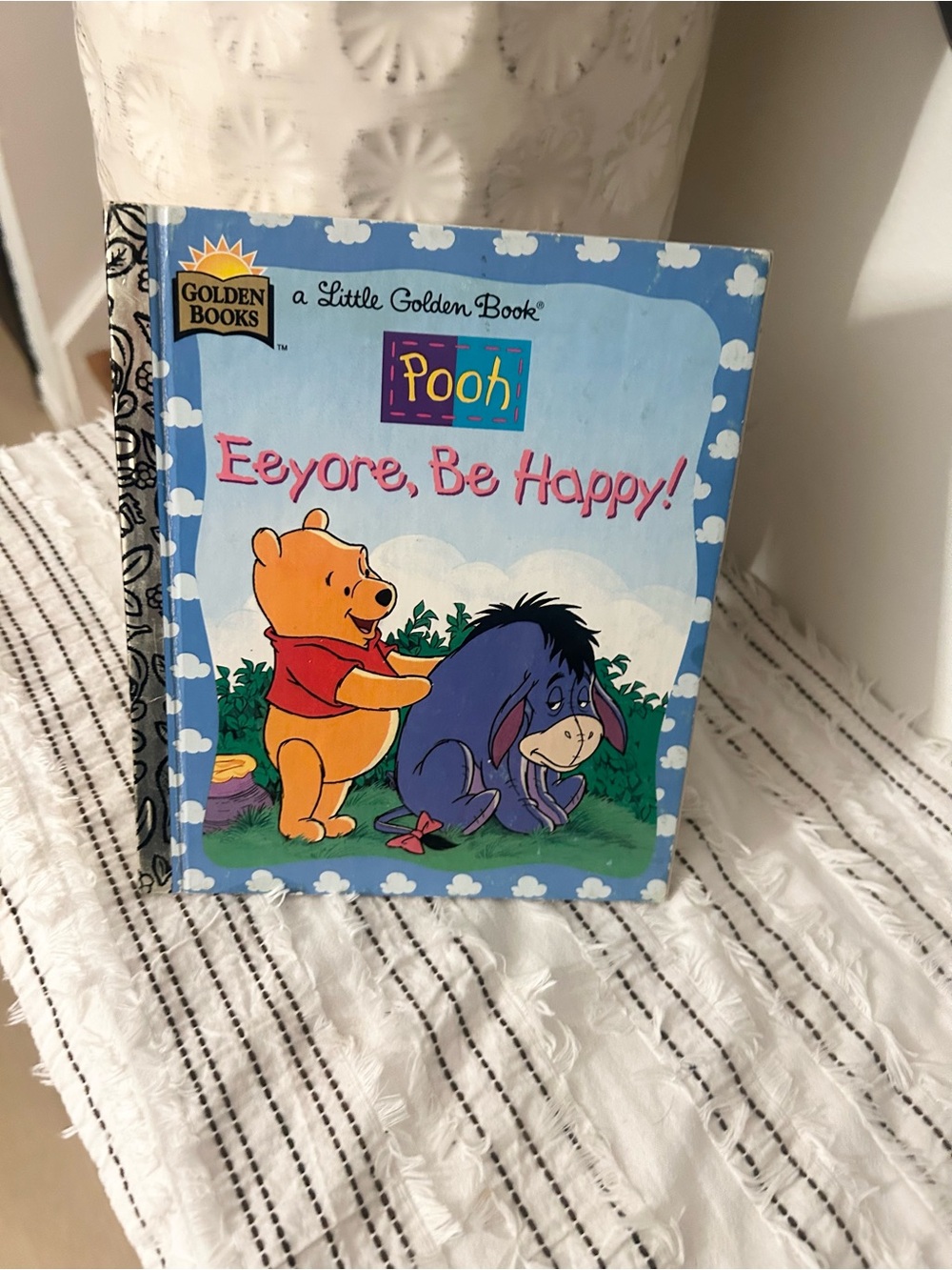 Vintage 90s Walt Disney Winnie the Pooh Eeyore, Be Happy! Little Golden Book